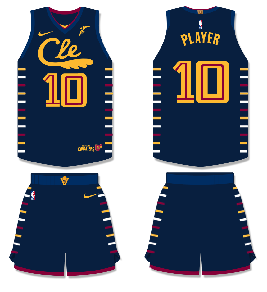 cavs black and blue jersey